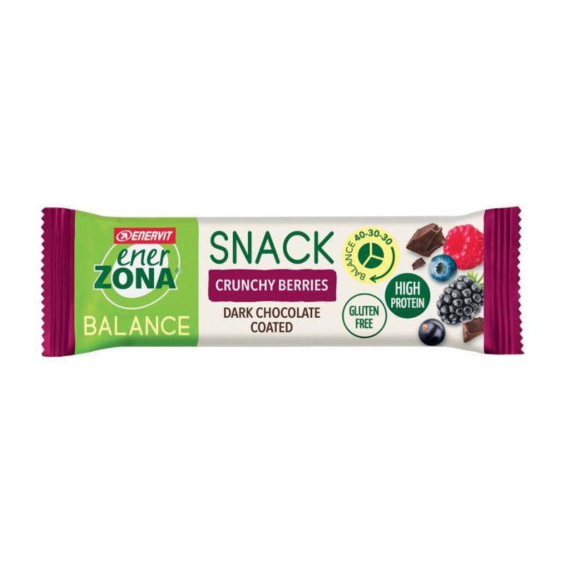 Barretta Enerzona Snack con Frutti Rossi Croccanti - 33g