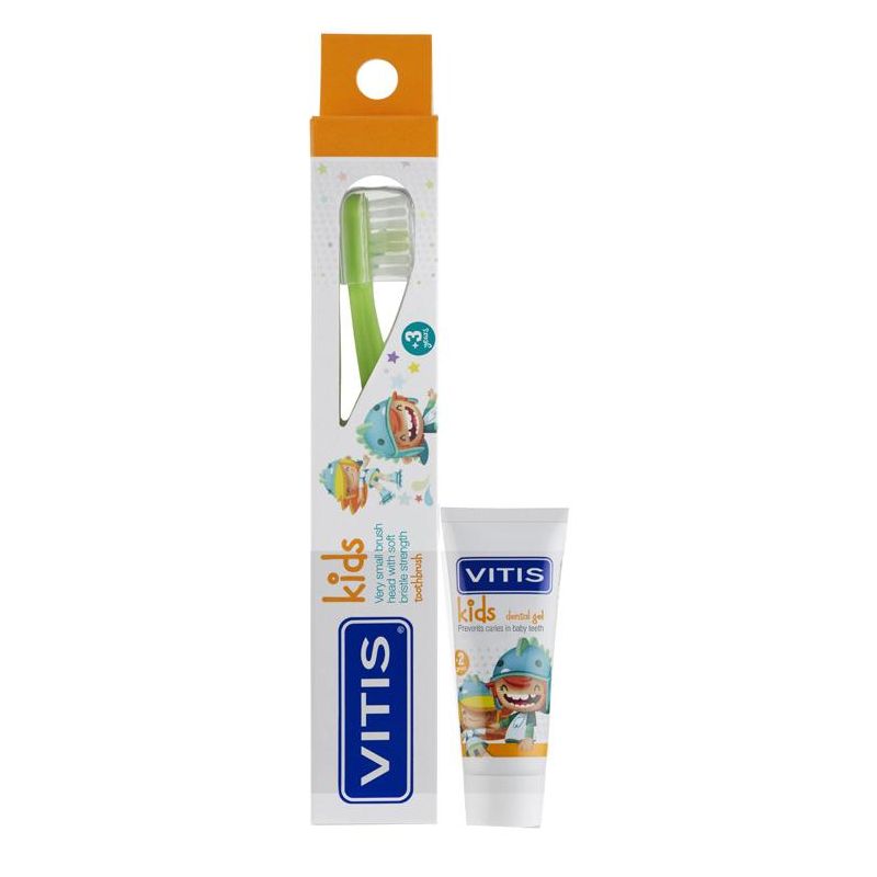 Kit Vitis Kids: Spazzolino da Denti e Gel Dentifricio 8 ml