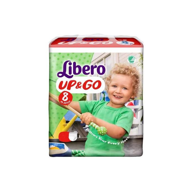 Pannolini Libero Up&Go, Taglia 8 (19-30kg), Confezione da 14 Pezzi
