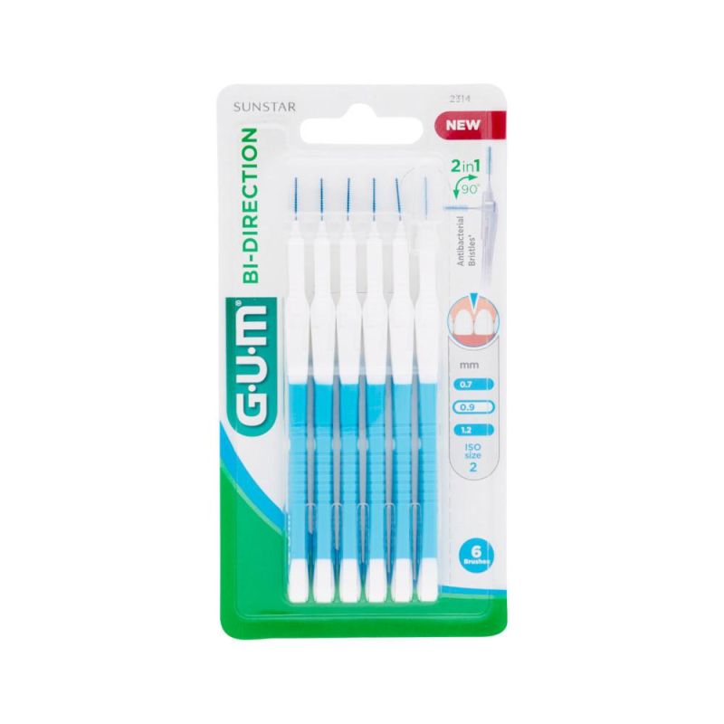 Scovolini Bi-Direzionali Microfini Gum, Confezione da 6 Pezzi