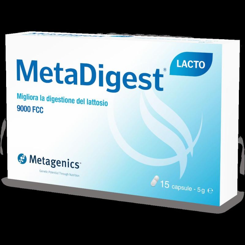 Metadigest Lacto - Integratore Digestivo, 15 Capsule
