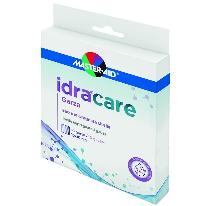 Master-Aid Idra Care Garza Impregnata 10x10cm, Pacco da 10 Pezzi