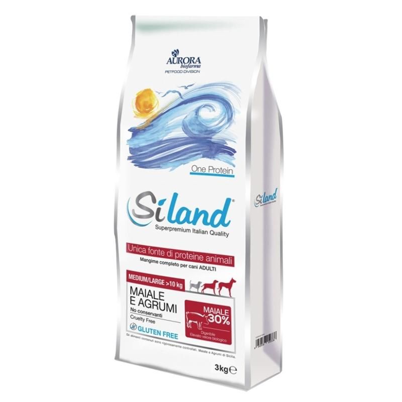 Cibo Secco per Cani Adulti Siland - Gusto Maiale e Agrumi - 3kg