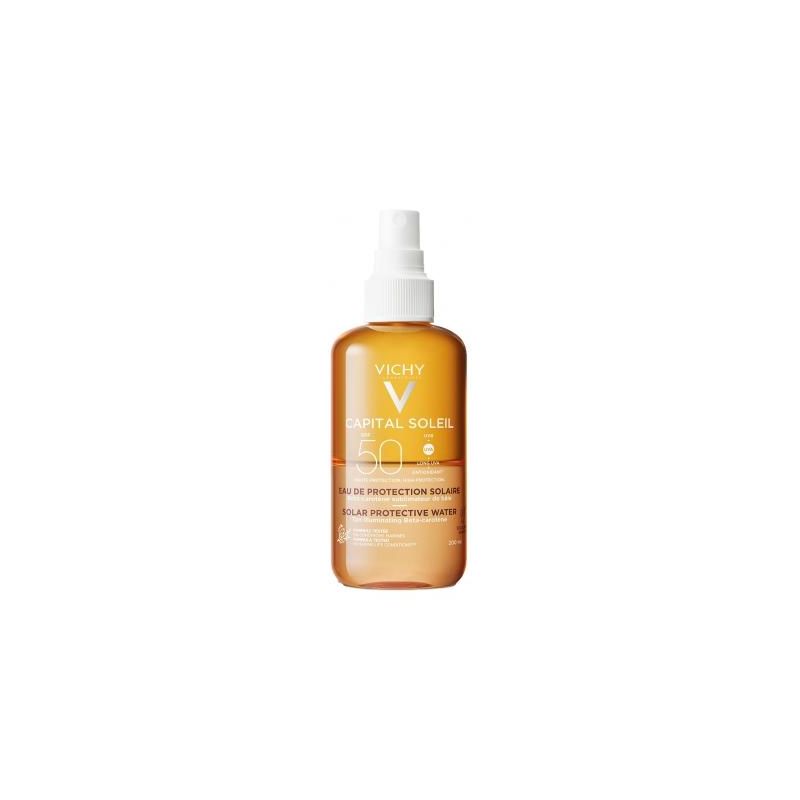 Vichy Capital Soleil Spray Solare Acqua-Intensivo SPF 50 per Corpo, 200 ml