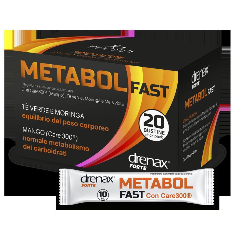 Drenax Forte Metabolfast - 20 Stick Salutari per il Metabolismo