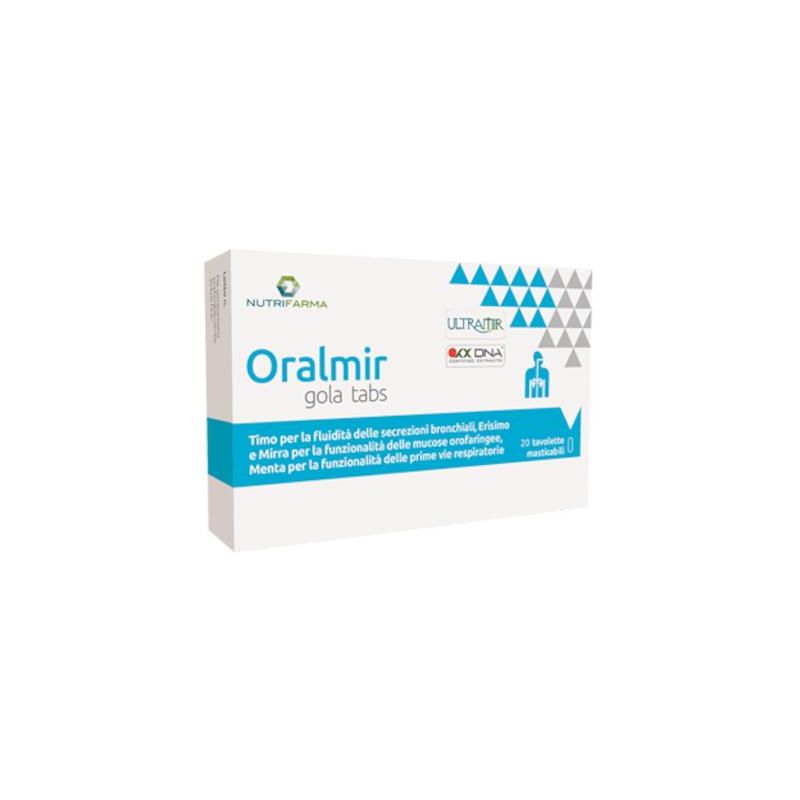 Oralmir Masticabili per la Gola - Confezione da 20 Tavolette