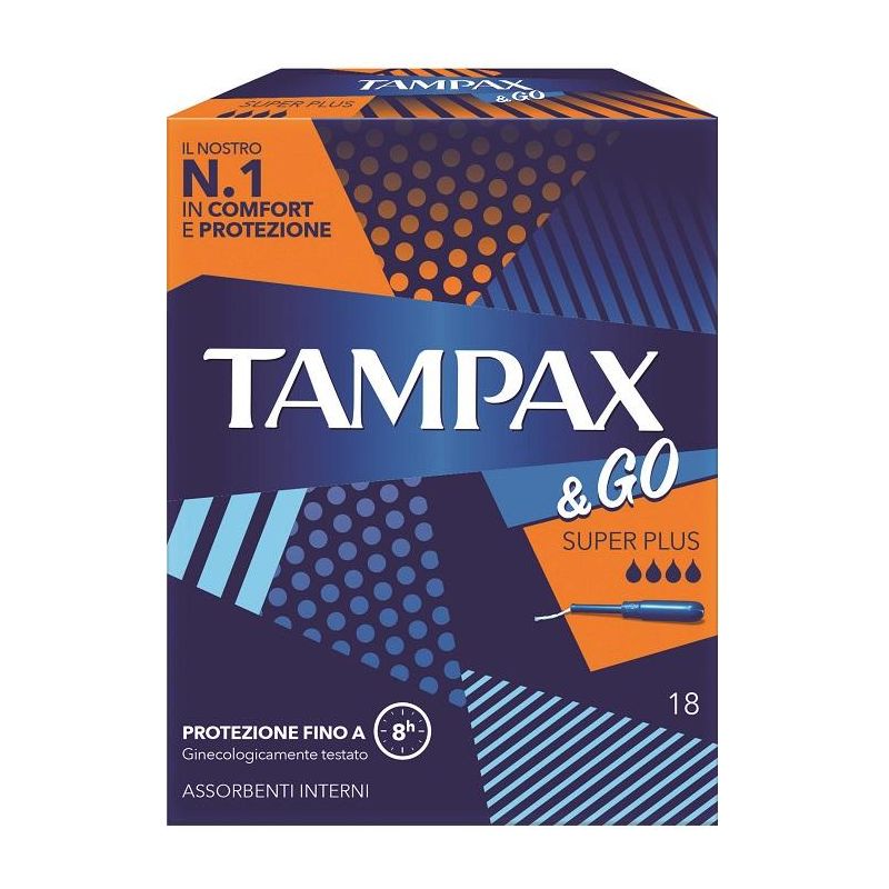 Tampax Super Plus & Go - Confezione da 18 Pezzi