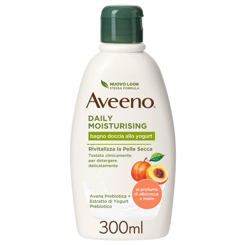 Aveeno Bagno Doccia Daily Moisturising al Yogurt, Albicocca e Miele - 300ml