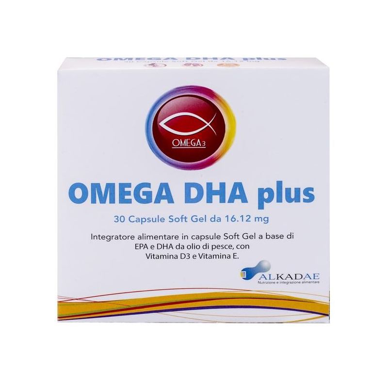 Omega DHA Plus - Integratore Alimentare di Omega-3, 30 Capsule