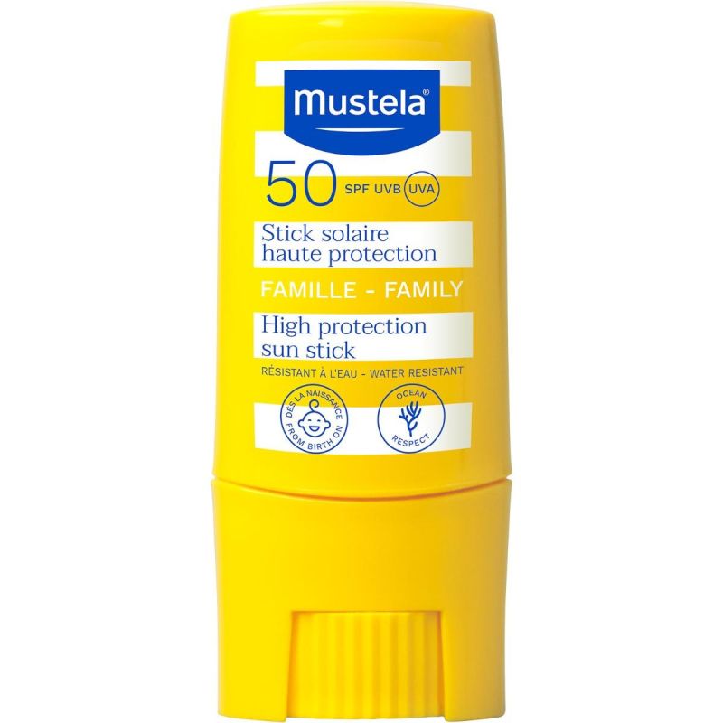 Stick Solare Mustela SPF50, Protezione Solare Idratante - 10ml