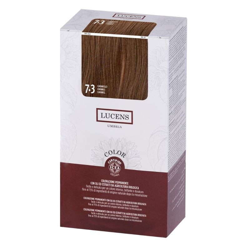 Lucens Umbria Tintura per Capelli 7.3 Caramello, 135ml