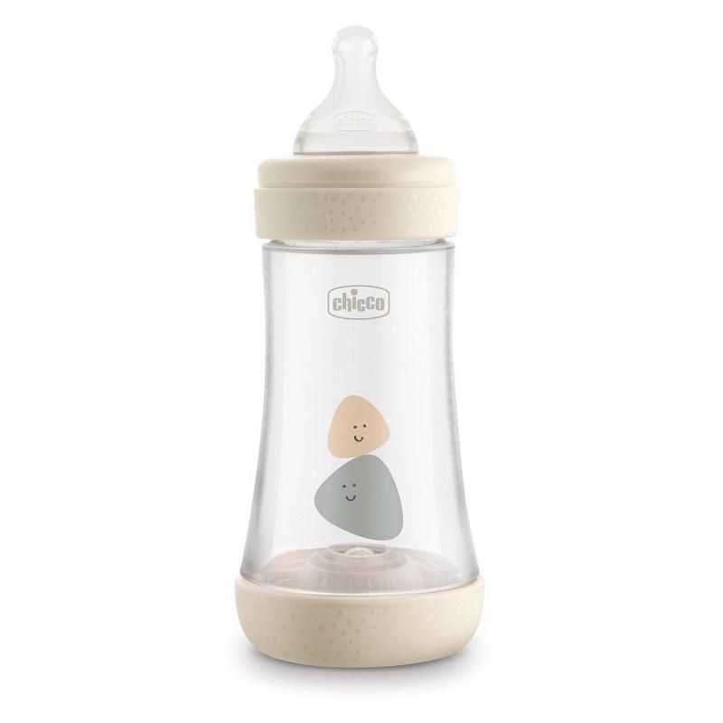 Chicco Perfect 5 Biberon da 240 ml Beige con Flusso Medio