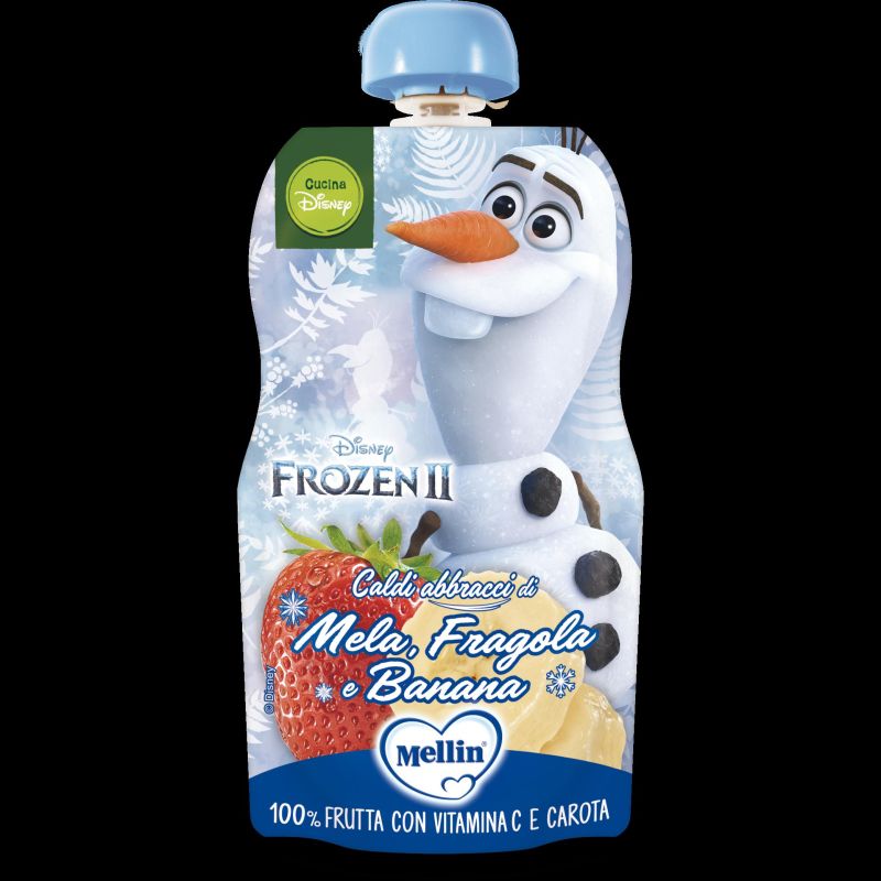 Mellin Pouch Disney - Purea di Mela, Fragola e Banana 110g
