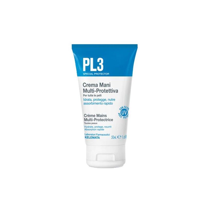 PL3 Crema Mani Multi-Protettiva - Idratante e Nutriente, 50ml