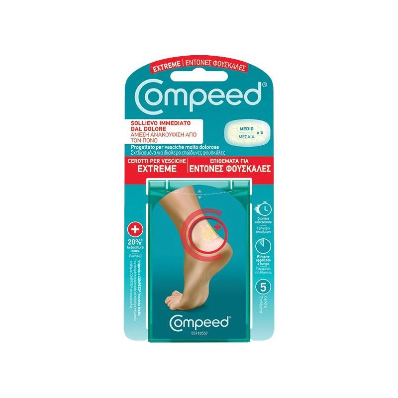 Compeed Extreme Cerotti per Vesciche, Confezione da 5 Pezzi