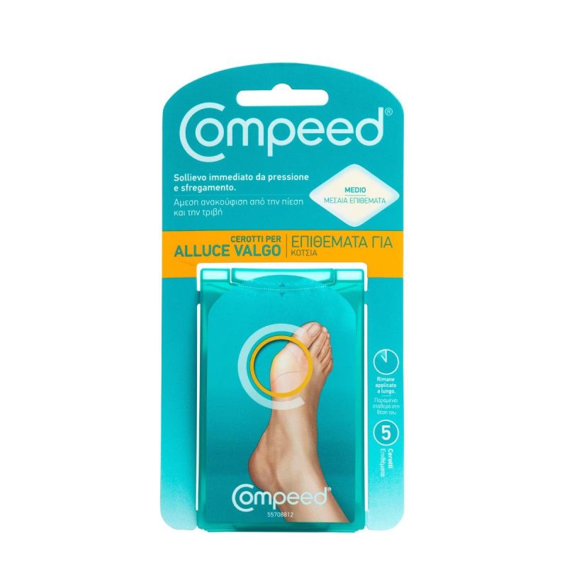 Compeed Cerotti per Alluce Valgo, Pacco da 5 Pezzi
