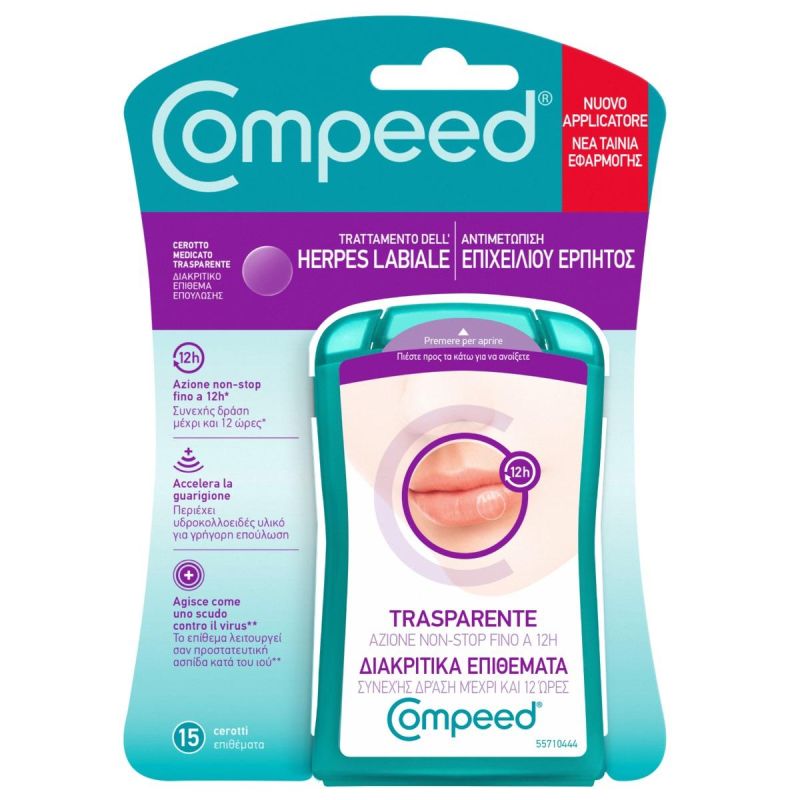 Compeed Trattamento per Herpes Labiale, Confezione da 15 Pezzi