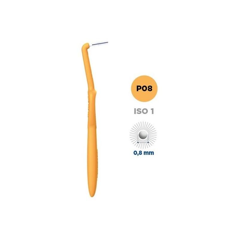 Set di 5 Pezzi Curasept Proxi Angle - Scovolino Arancio Chiaro P08 da 0,8mm