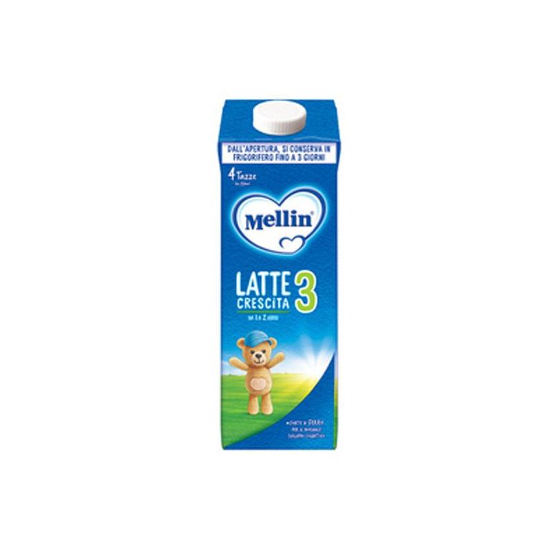 Mellin 3 Latte di Crescita per Bambini di 1-2 Anni, 1000ml