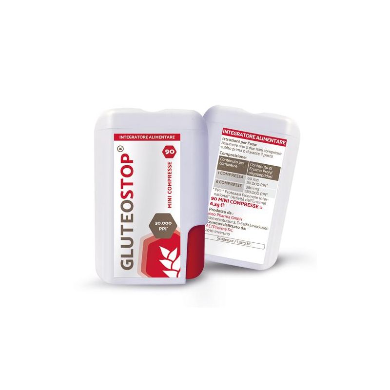 GlutenStop - Compresse per Intolleranza al Glutine, 90 Mini Compresse