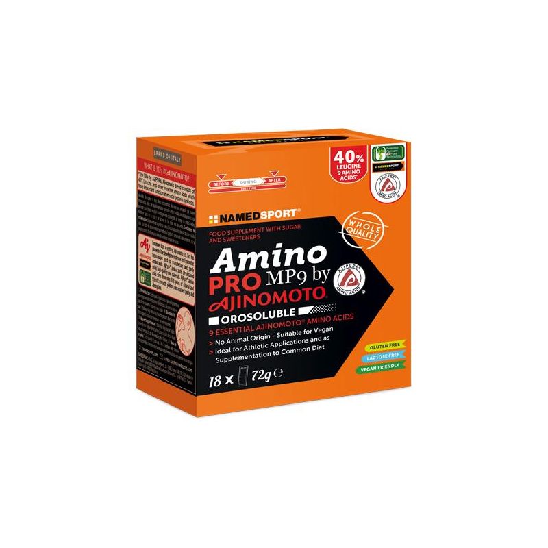 Named Sport AminoPro MP9 Ajinomoto - 18 Stick Pack di Aminoacidi
