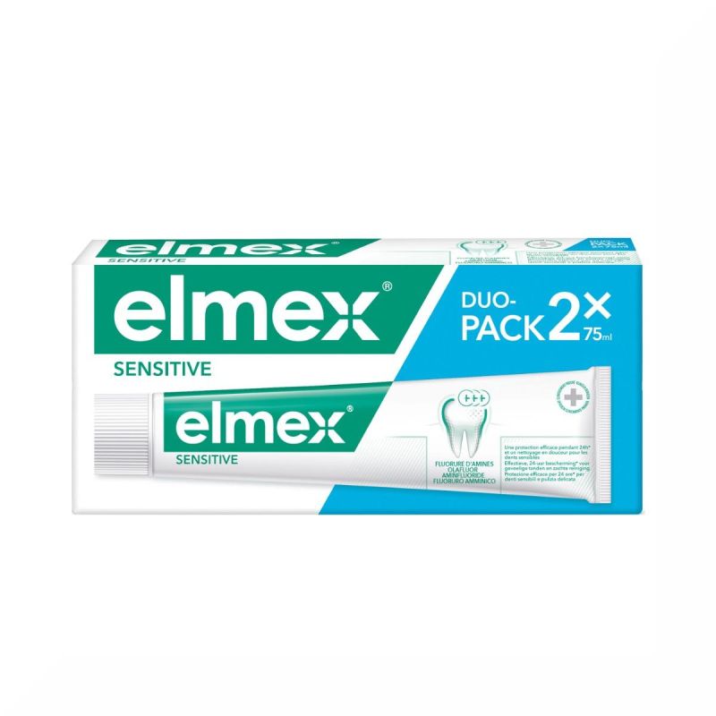 Elmex Sensitive Denti Sensibili - Confezione Doppia Dentifricio 2x75ml