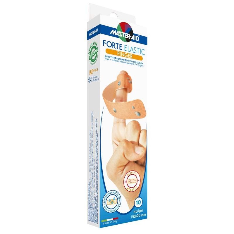 Cerotto Master Aid Forte Elastico per Dita - Confezione da 10 Pezzi