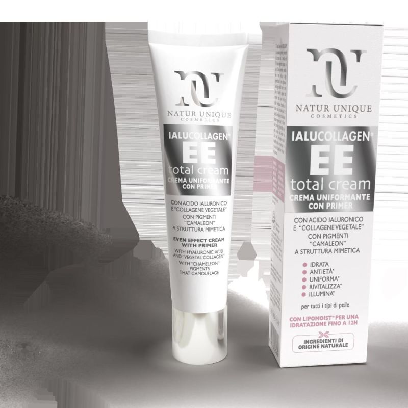 Natur Unique Crema Uniformante e Primer Viso Total Cream con Ialucollagen - 40ml