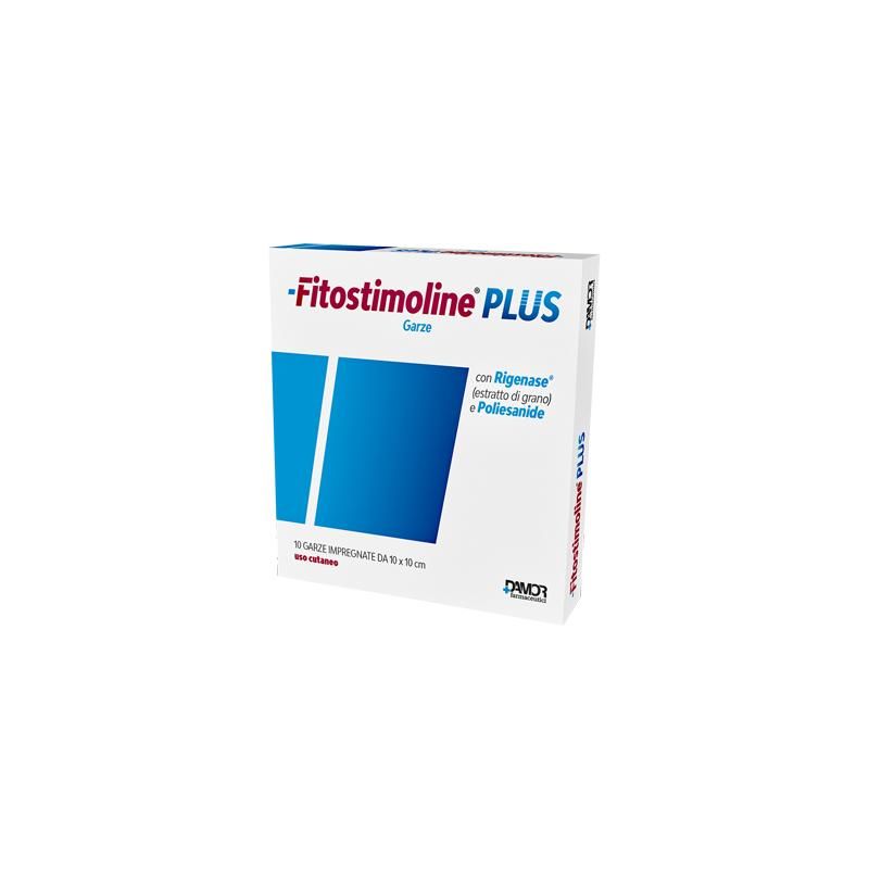 Fitostimoline Plus - Set di 10 Garze Medicinali 10x10 cm