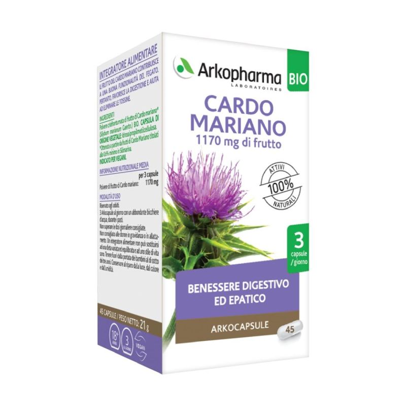 Arkopharma Bio Cardo Mariano 45 Capsule di Origine Biologica