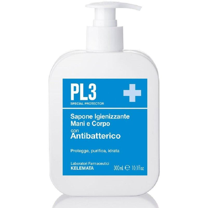 Sapone Antibatterico Igienizzante PL3 per Mani e Corpo - 300ml