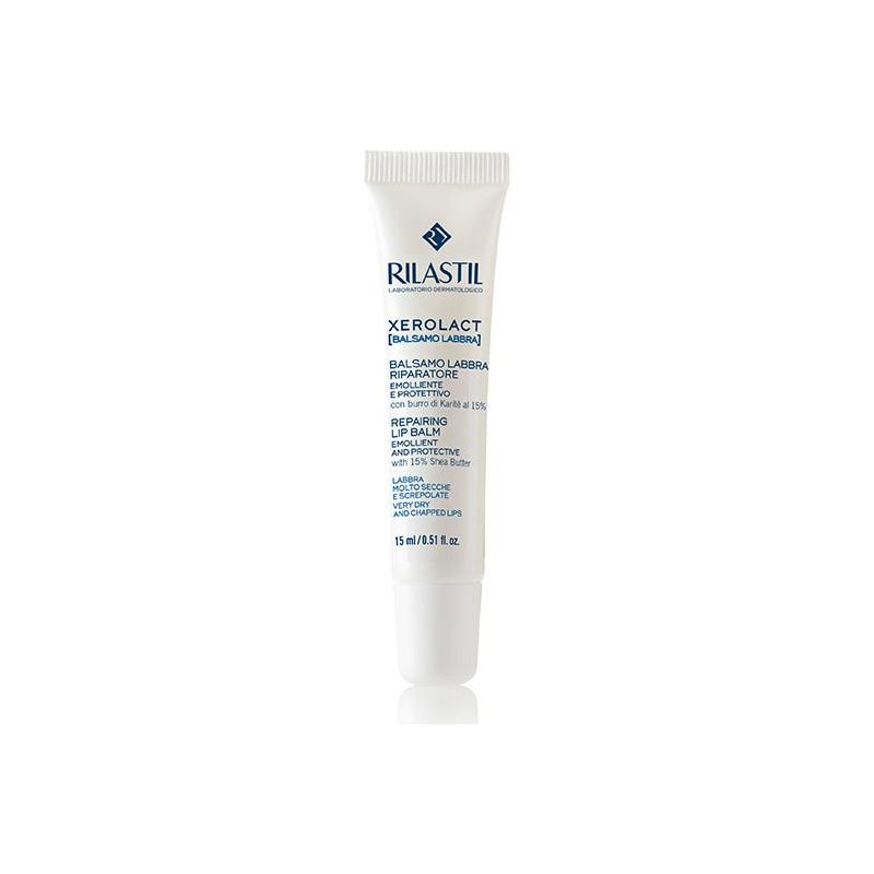 Rilastil Xerolact Balsamo Riparatore per Labbra, 15 ml