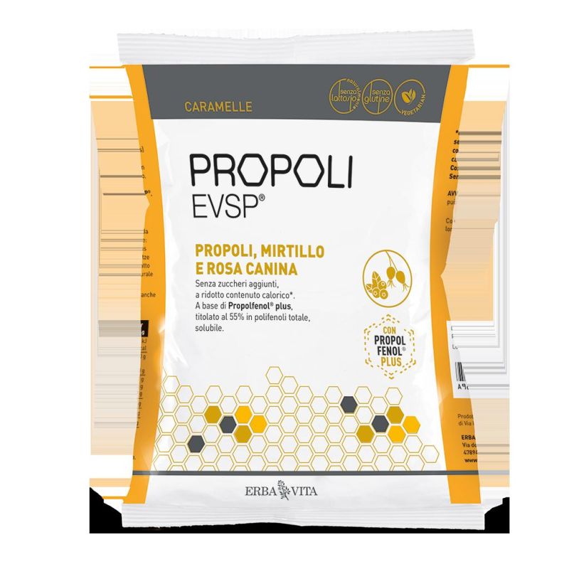 Caramelle al gusto di Mirtillo e Rosa Canina con Propoli EVSP 65g