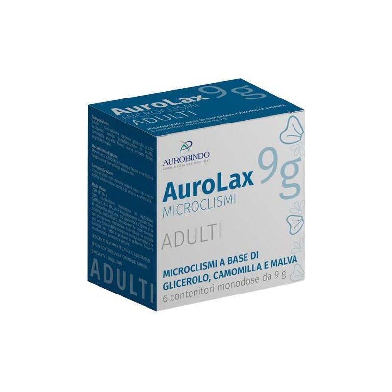 Aurolax Microclismi per Adulti - Pack da 6 Contenitori da 9g