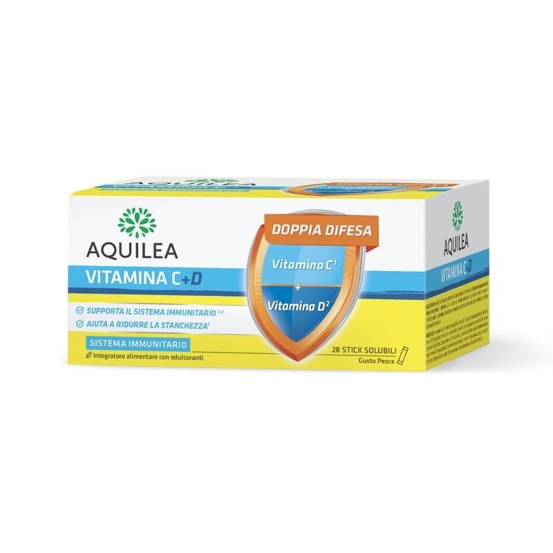 Aquilea Bustine Stick con Vitamina C e D - Pacco da 28