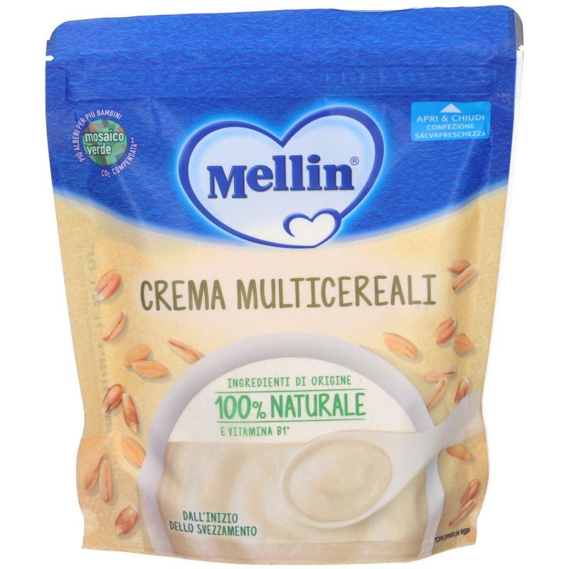 Mellin Crema Multigrain per Bambini 4+ Mesi, 200g