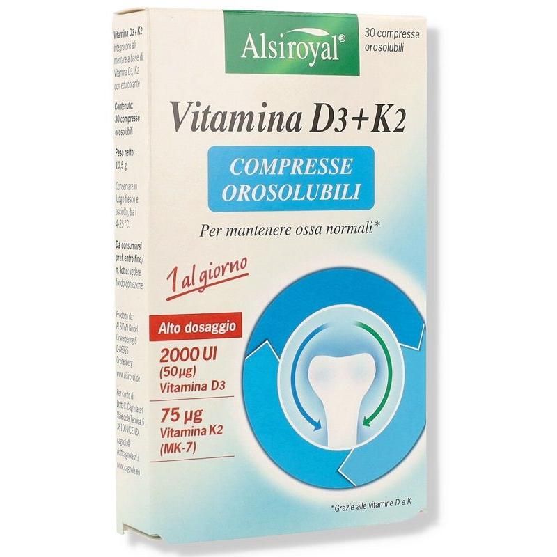 Vitamina D3 + K2 Orosolubili - 30 Compresse