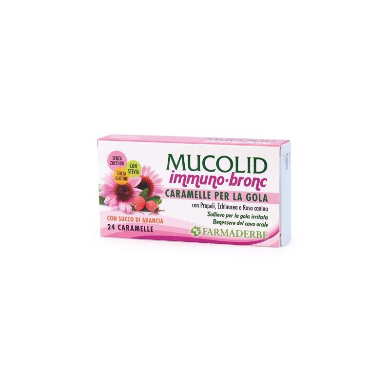 Immuno Bronchial Support Mucolid 24 Cough Drops