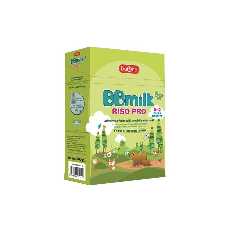 BBmilk Pro 0-12 Mesi: Latte di Riso Nutriente per Neonati, 400g