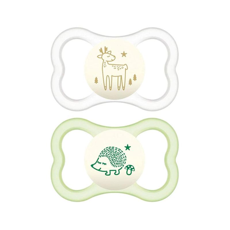 Mam Air Night Succhietto in Silicone per Bambini da 16 Mesi+ - Pacco da 2 Pezzi