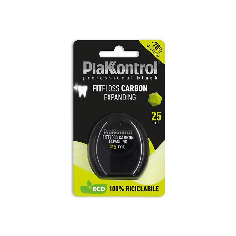 Plakkontrol Floss 25m - Filo Interdentale Nero