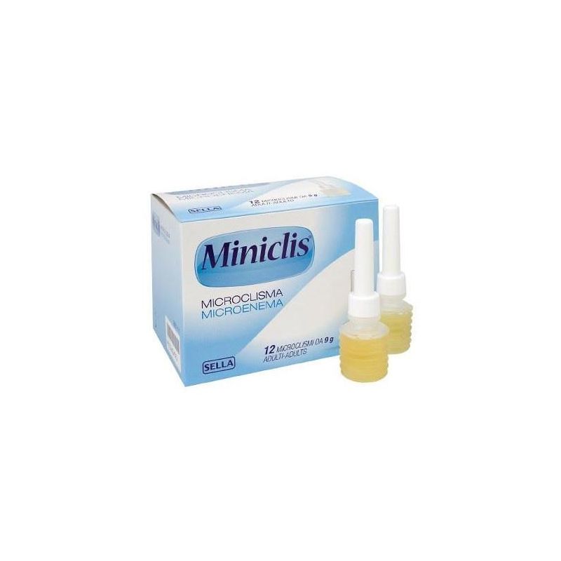 Miniclis 9g Microclismi per Adulti, Confezione da 12 Pezzi