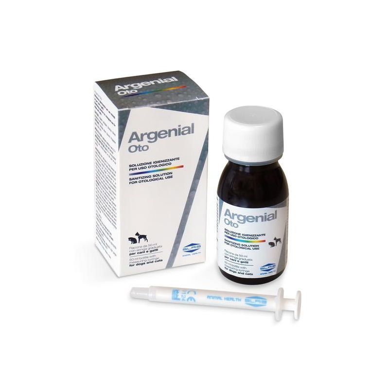Argenial Oto - Soluzione Igienizzante Otologica per Cani e Gatti, 50ml