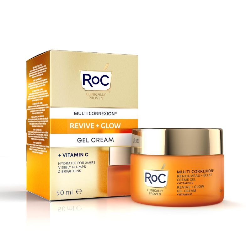 Roc Multi Correxion Revive & Glow Crema Viso Illuminante 50ml - Gel per Rivitalizzare la Pelle