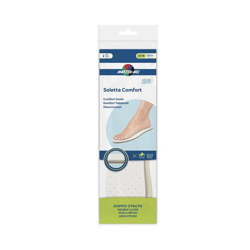 Soletta Comfort Ritagliabile Master Aid Footcare - 2 Pezzi