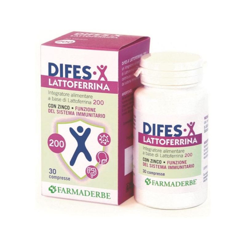Difes-X Lattoferrina 200 - Integratore con 30 Compresse
