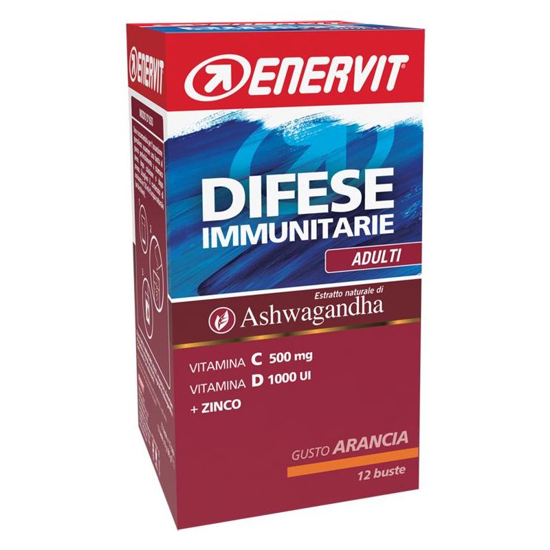 Enervit Gusto Arancia - Supporto Immunitario per Adulti, 12 Buste