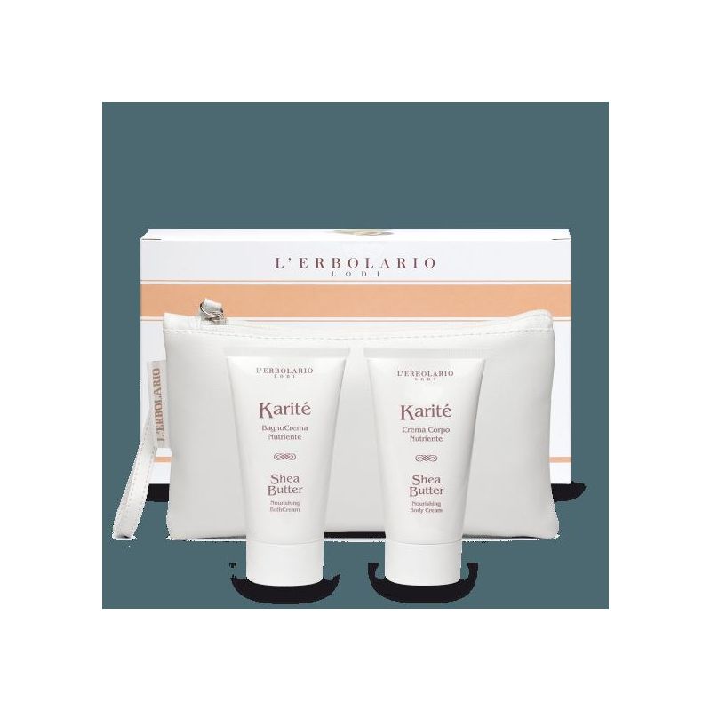 L'Erbolario Kit Bellezza con Pochette: BagnoCrema Karitè e Crema Corpo