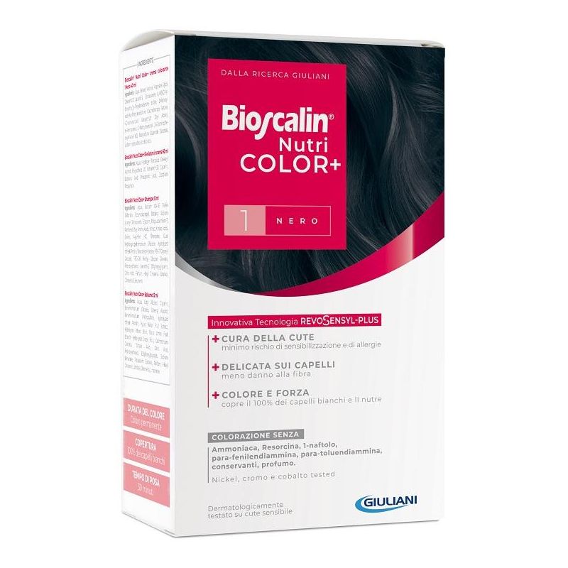 Bioscalin Nutricolor Plus Tinta Permanente per Capelli Nero Intenso 1