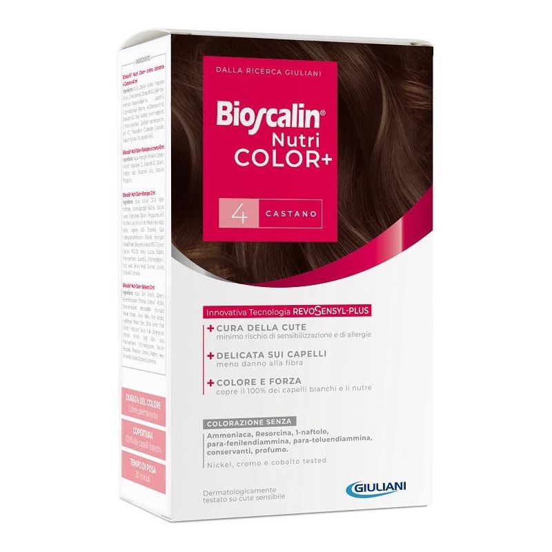 Bioscalin Nutricolor Plus - Colorazione Capelli Permanente Castano N.4